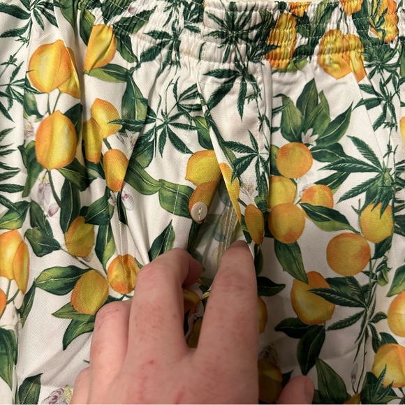 Sundae School Yellow Green White Lemon NoveltyPrint Men’s Pull On Shorts M NWOT - Picture 7 of 12
